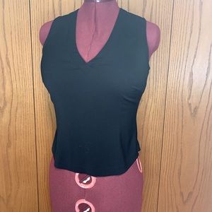 Banana Republic Black two piece suit, top and high waist paints. Size 8 pant